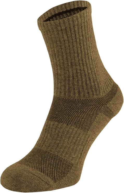 281z *棉质微船员靴袜 - 缓冲鞋底 - 吸湿排汗 - 徒步户外(狼棕色)